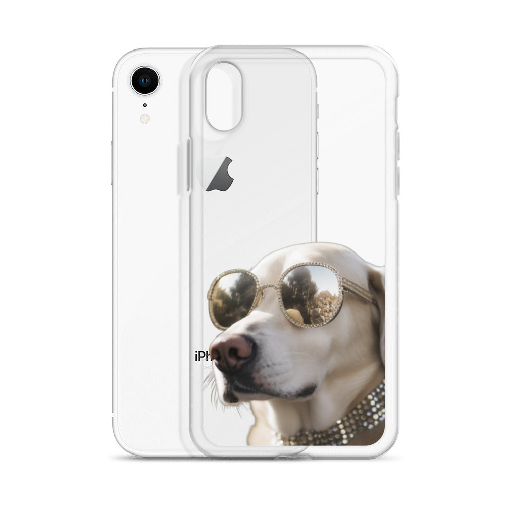 Glasses Dog B Clear Case for iPhone