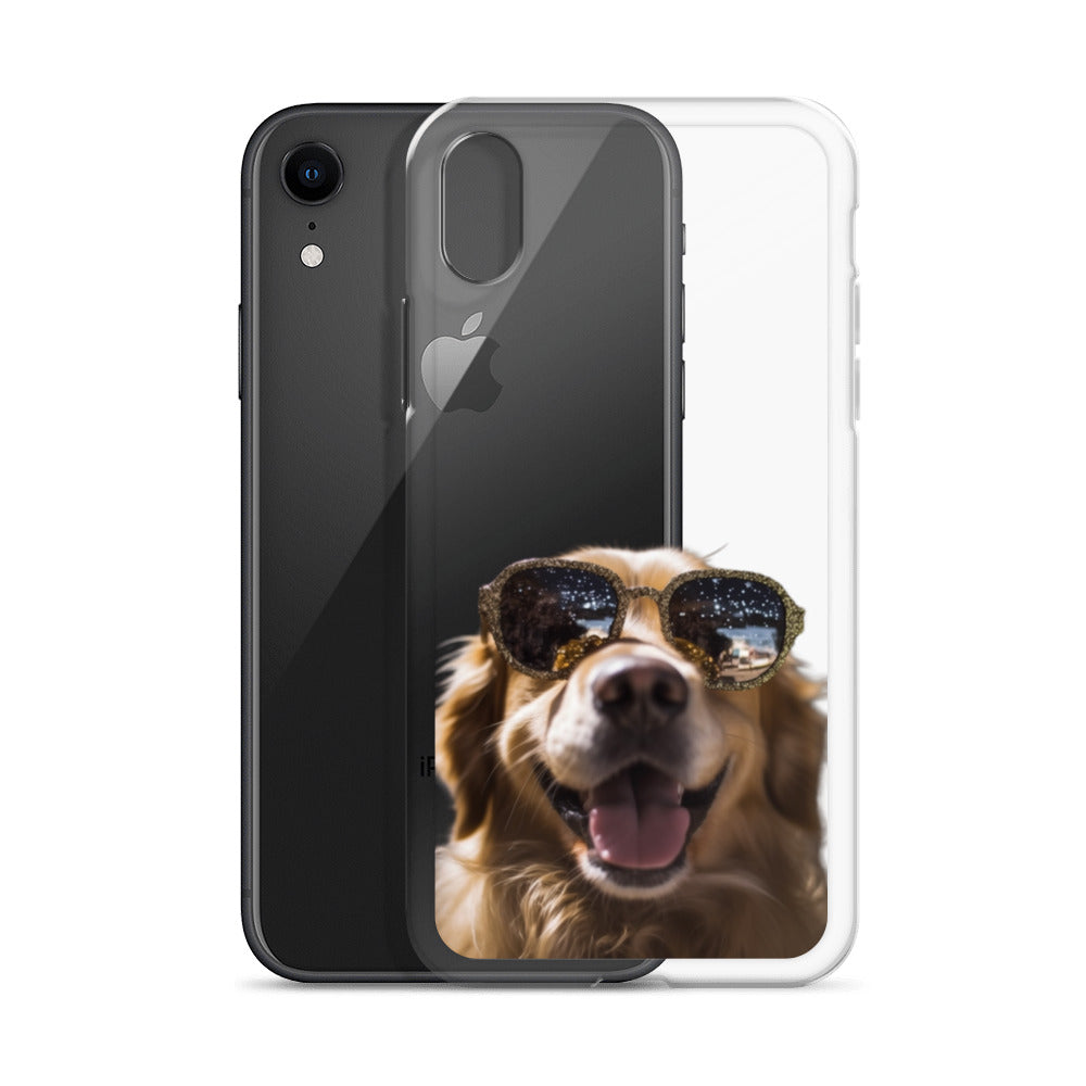 Glasses Dog C Clear Case for iPhone