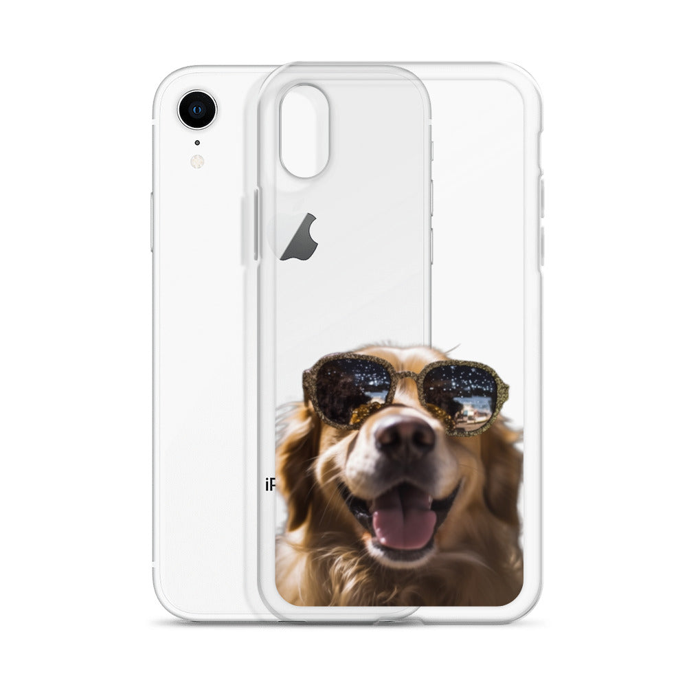 Glasses Dog C Clear Case for iPhone