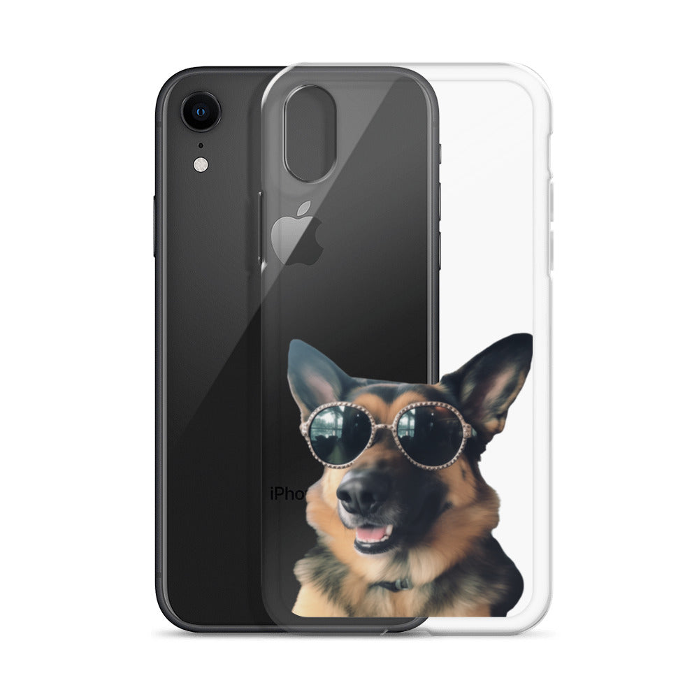 Glasses Dog D Clear Case for iPhone