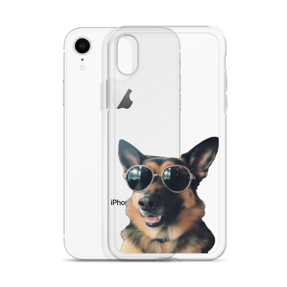 Glasses Dog D Clear Case for iPhone