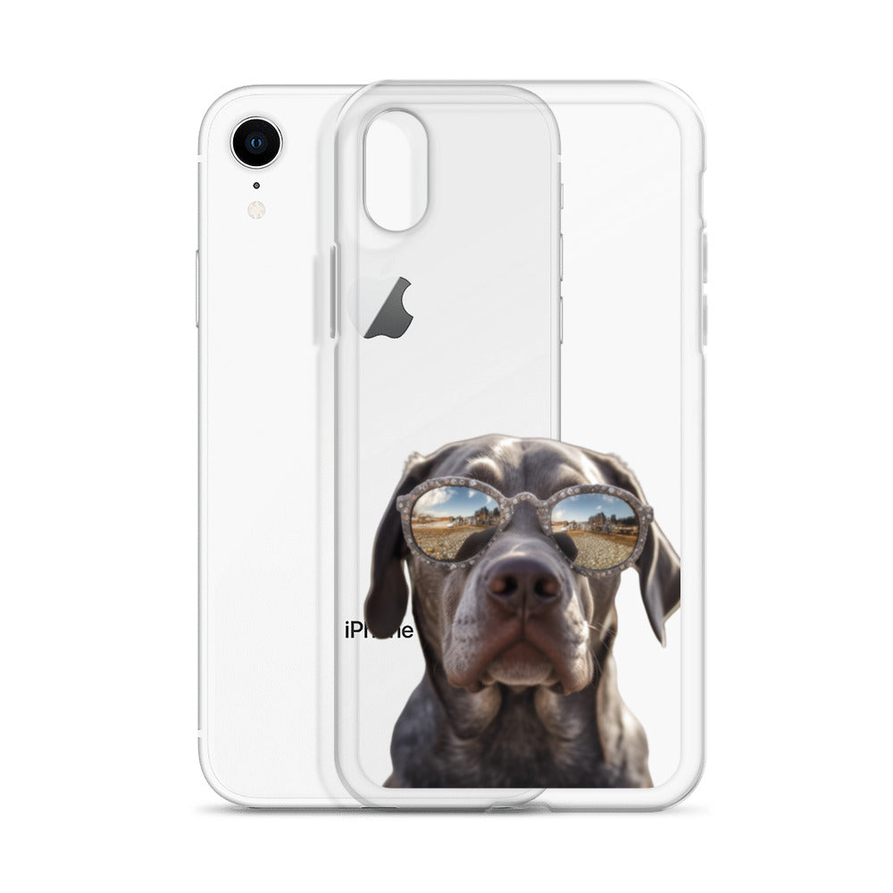 Glasses Dog E Clear Case for iPhone