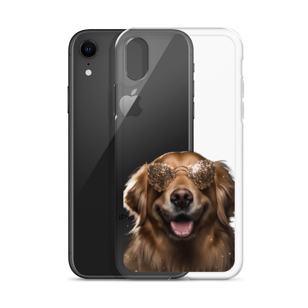 Glasses Dog G Clear Case for iPhone