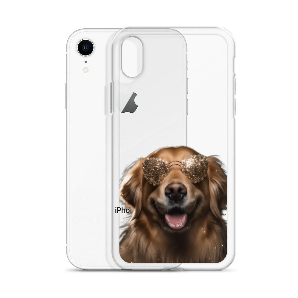 Glasses Dog G Clear Case for iPhone