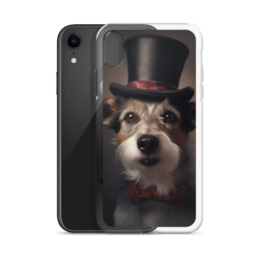 Top Hat Dog E Clear Case for iPhone
