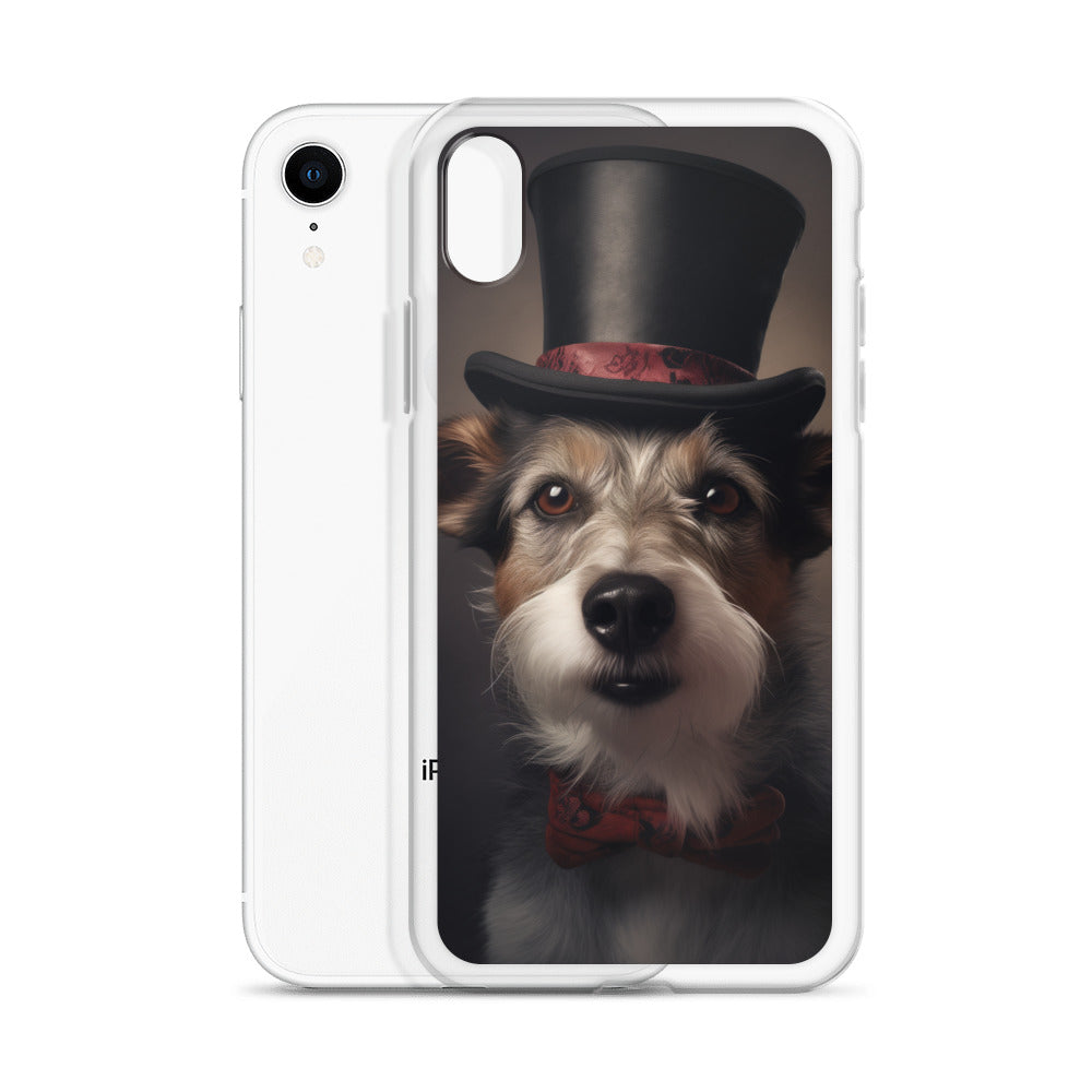 Top Hat Dog E Clear Case for iPhone