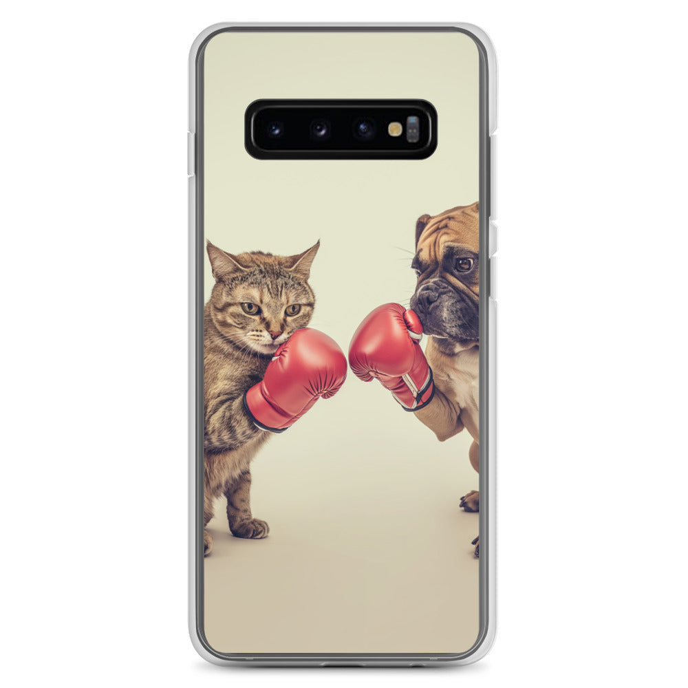 Boxing Dog n Cat A Clear Case for Samsung®