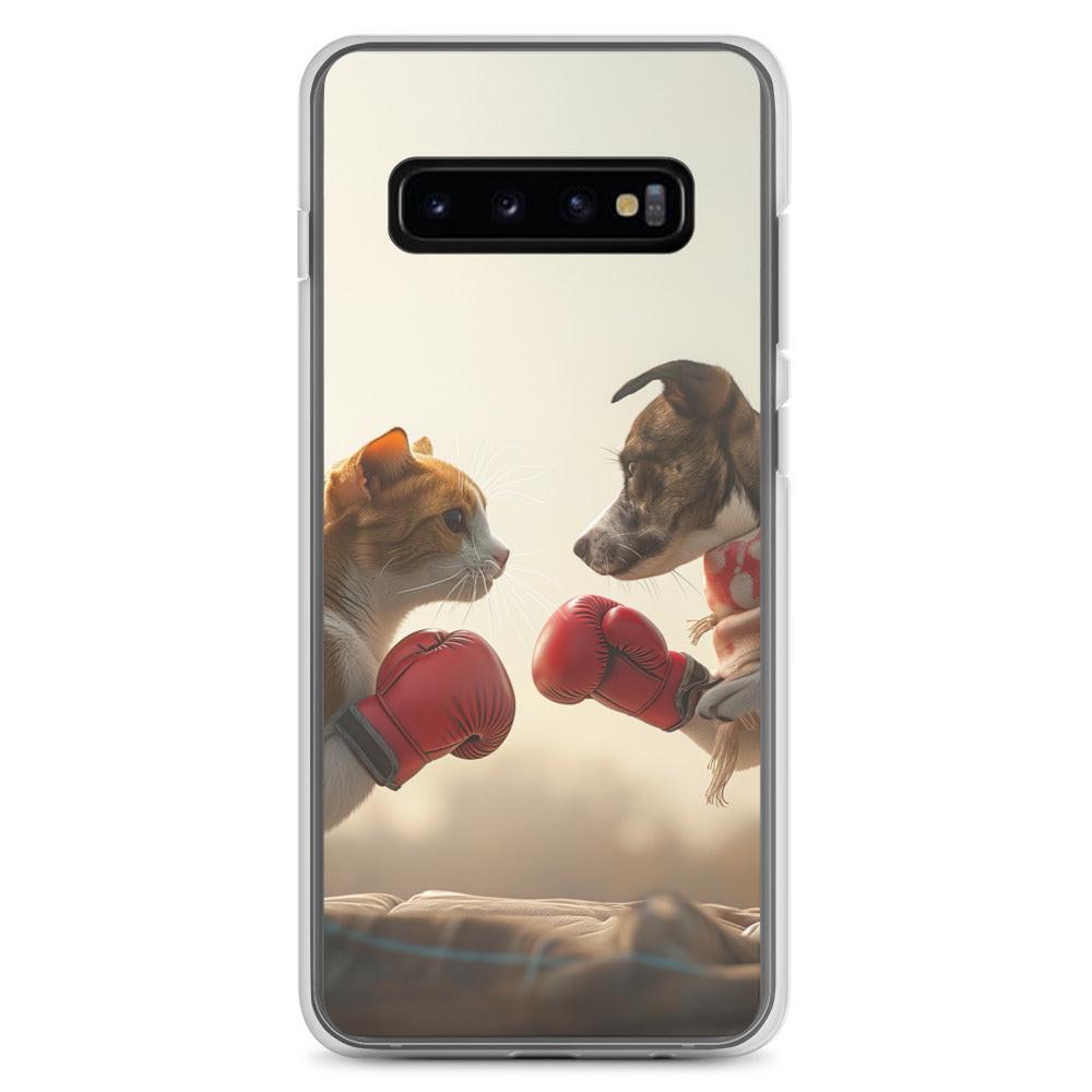 Boxing Dog n Cat D Clear Case for Samsung®