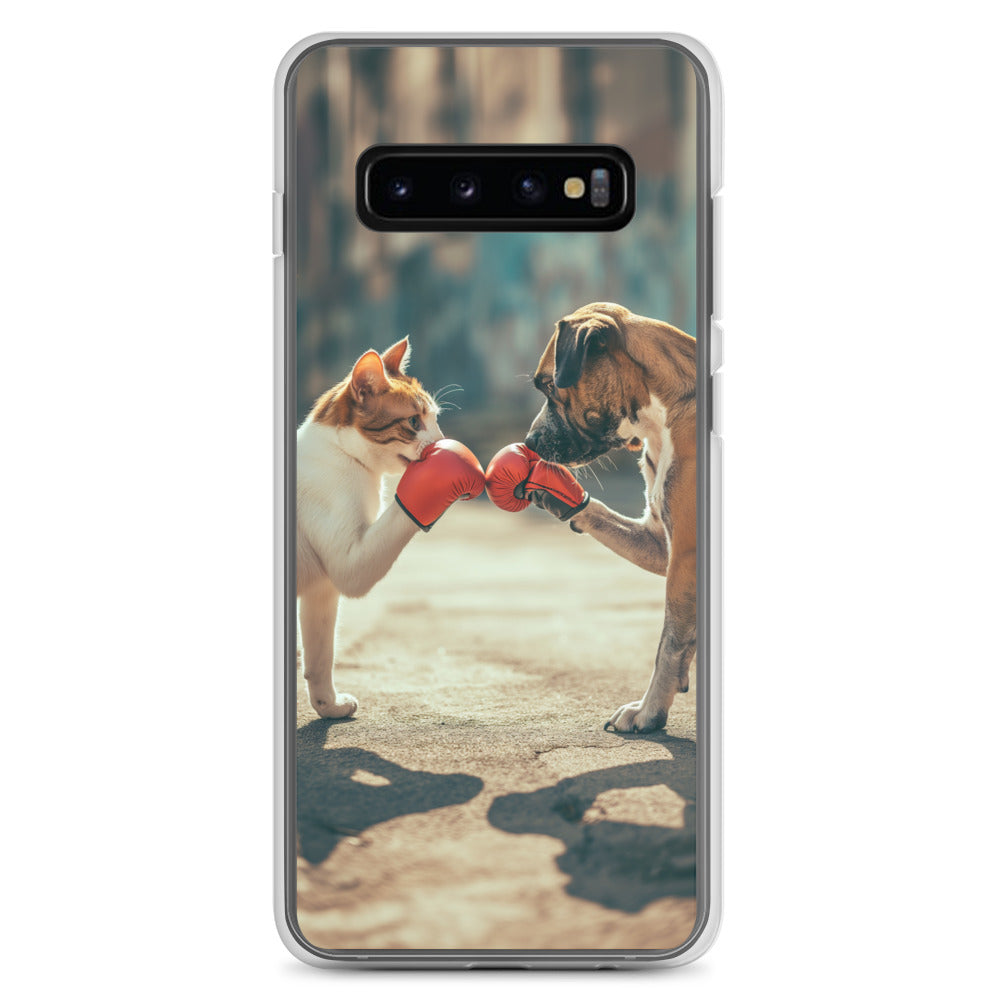 Boxing Dog n Cat F Clear Case for Samsung®