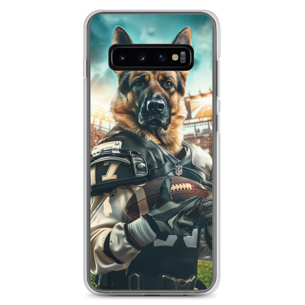 German Shepherd Football-Themed Clear Case for Samsung®