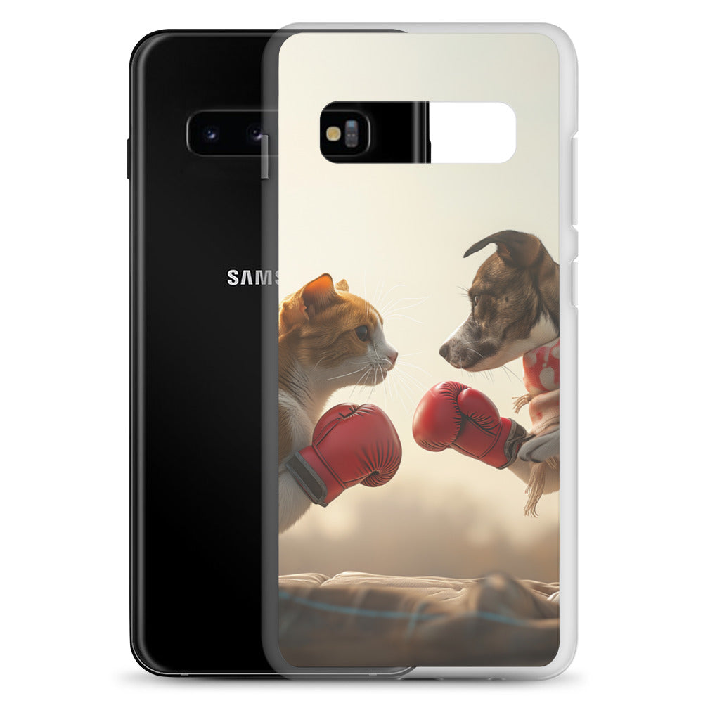 Boxing Dog n Cat D Clear Case for Samsung®