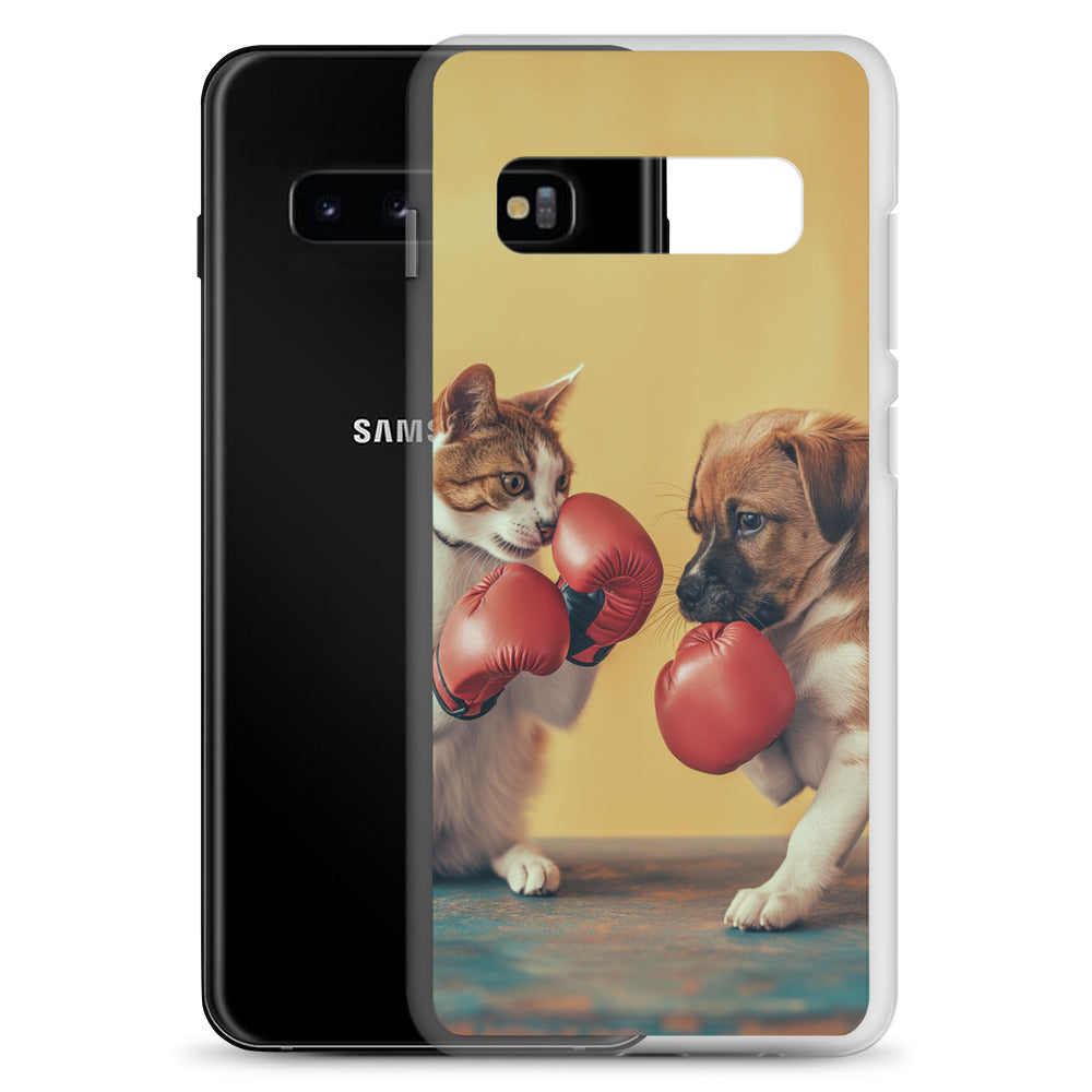 Boxing Dog n Cat E Clear Case for Samsung®