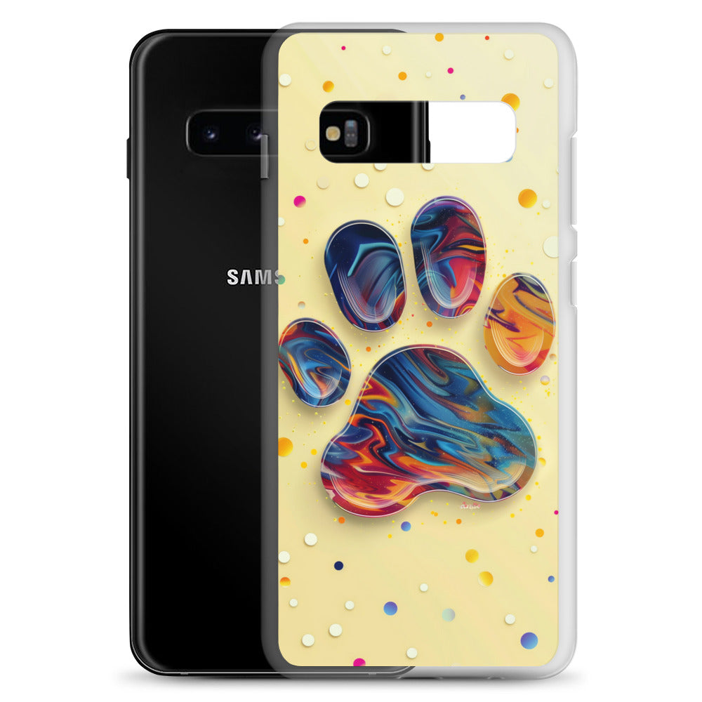 Artistic PawPrints Aurora Clear Case for Samsung®