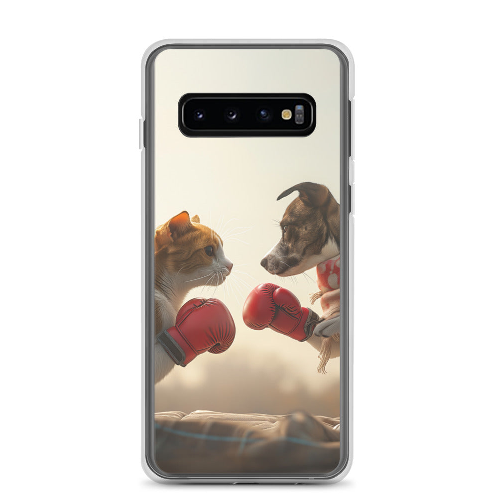 Boxing Dog n Cat D Clear Case for Samsung®