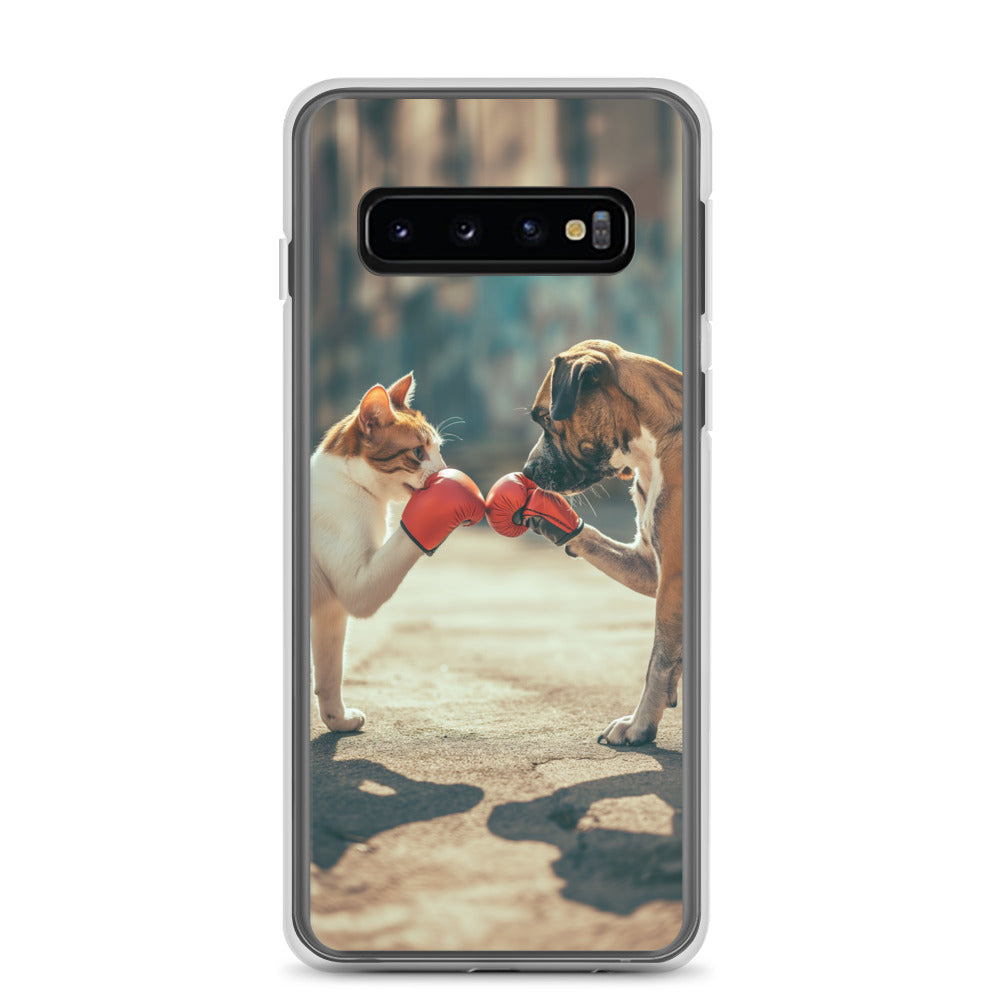 Boxing Dog n Cat F Clear Case for Samsung®