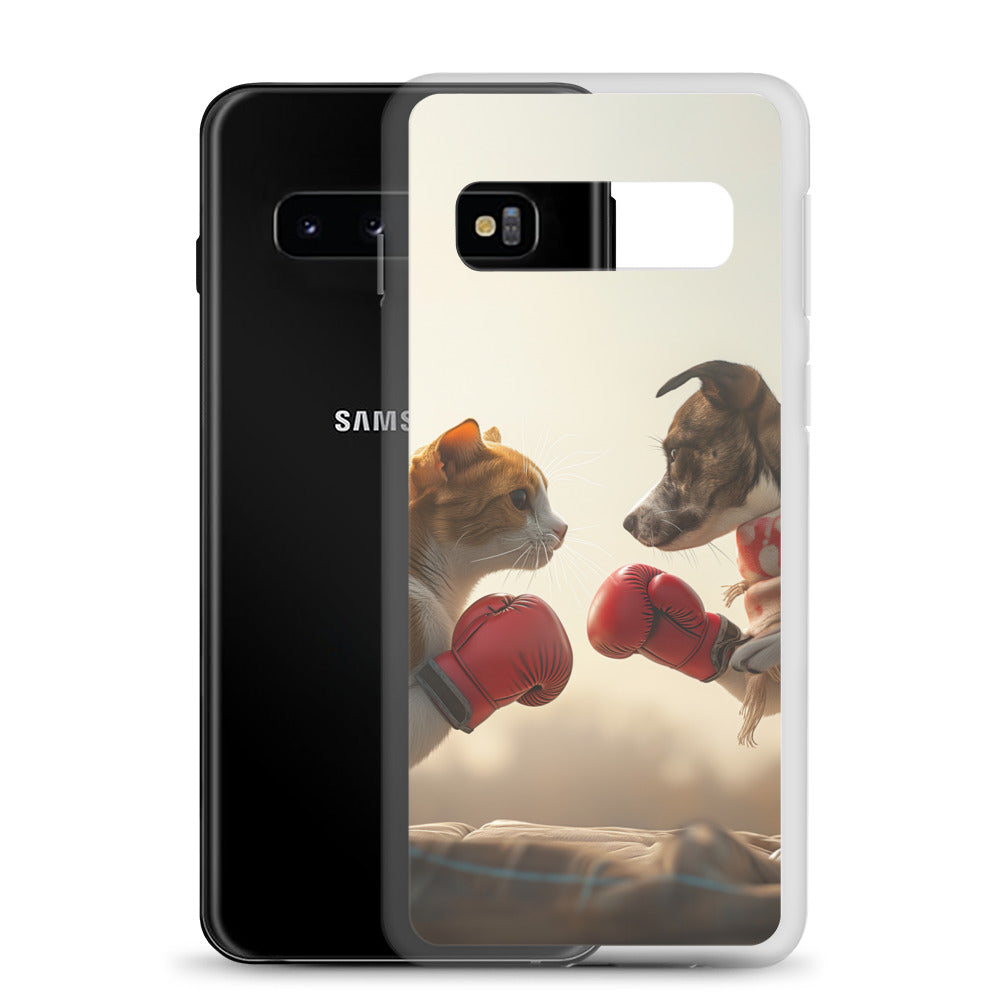 Boxing Dog n Cat D Clear Case for Samsung®