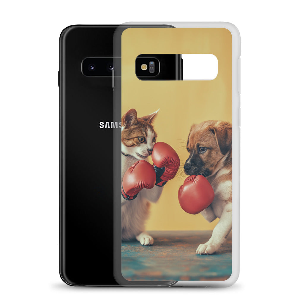 Boxing Dog n Cat E Clear Case for Samsung®