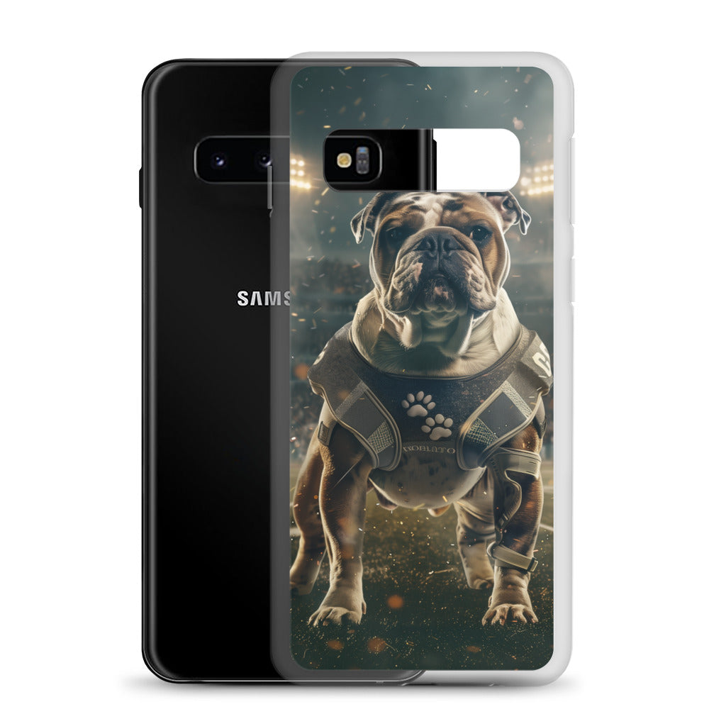 Bulldog Football-Themed Clear Case for Samsung®
