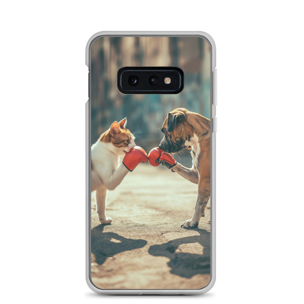 Boxing Dog n Cat F Clear Case for Samsung®