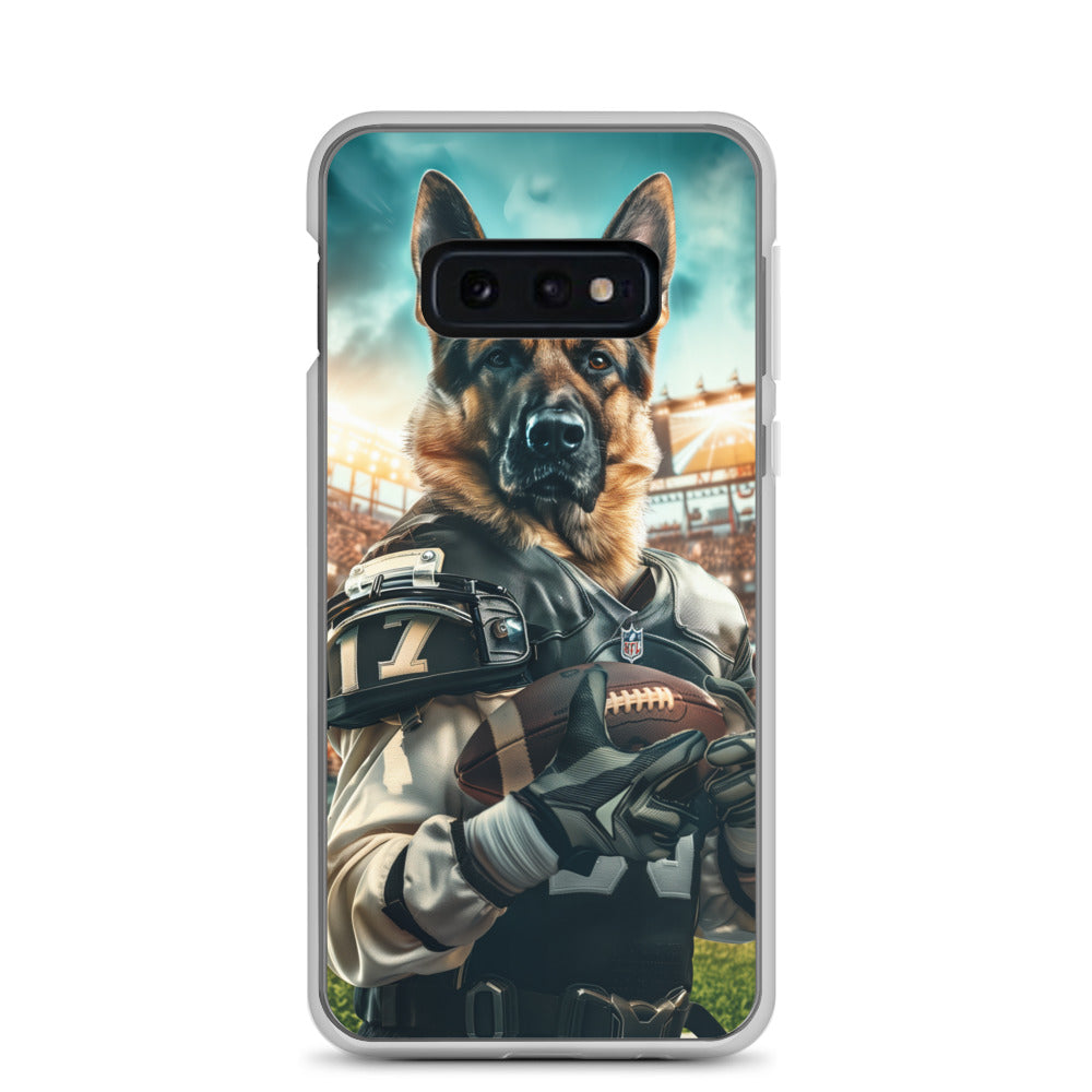 German Shepherd Football-Themed Clear Case for Samsung®