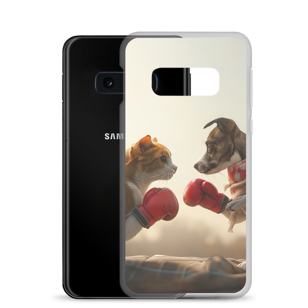 Boxing Dog n Cat D Clear Case for Samsung®