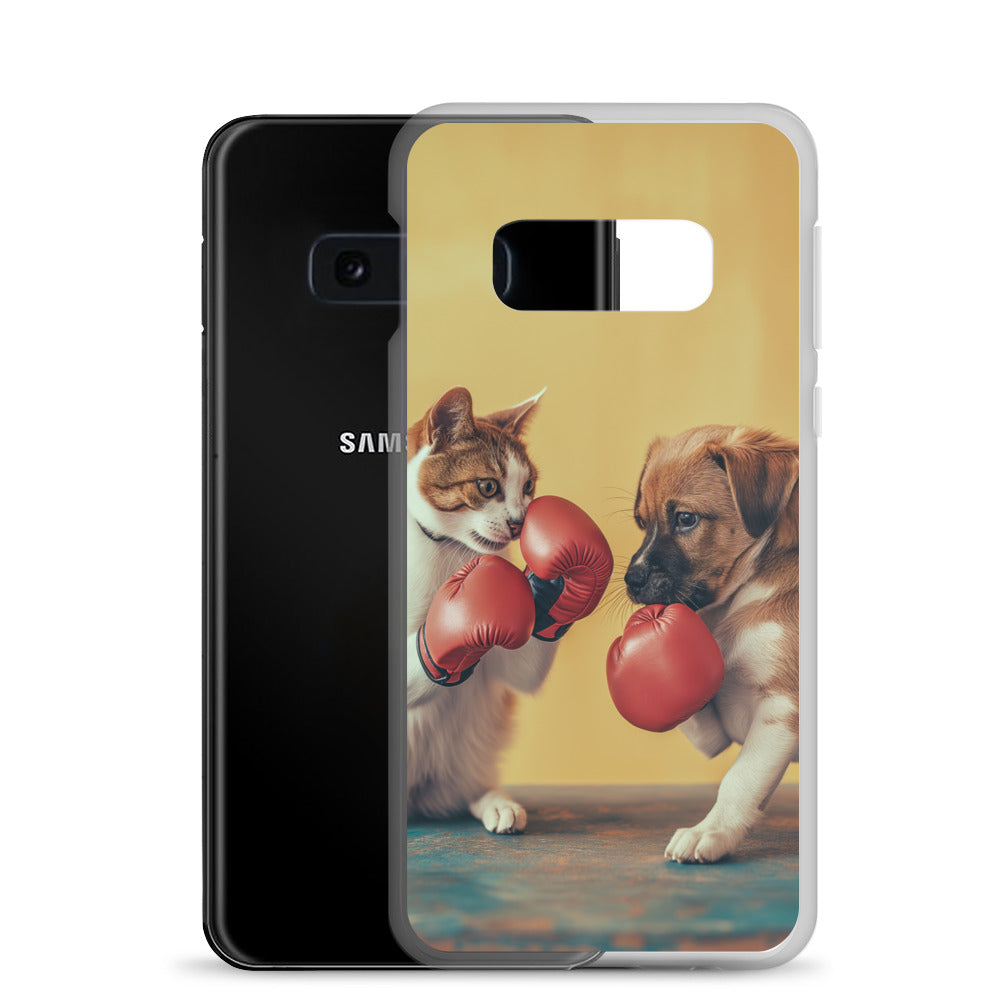 Boxing Dog n Cat E Clear Case for Samsung®