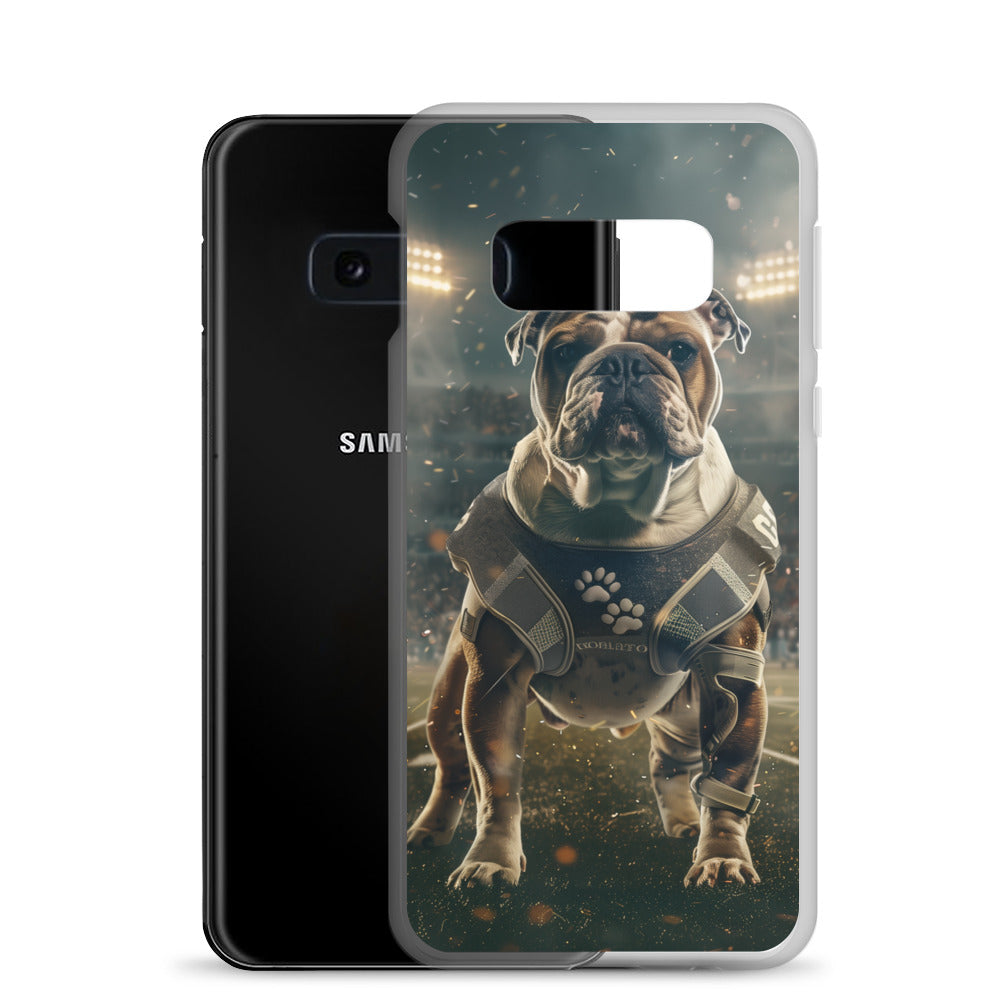 Bulldog Football-Themed Clear Case for Samsung®