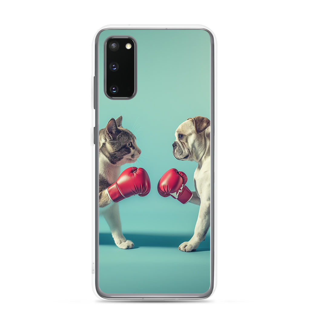 Boxing Dog n Cat C Clear Case for Samsung®