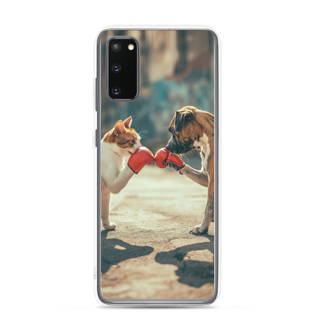 Boxing Dog n Cat F Clear Case for Samsung®