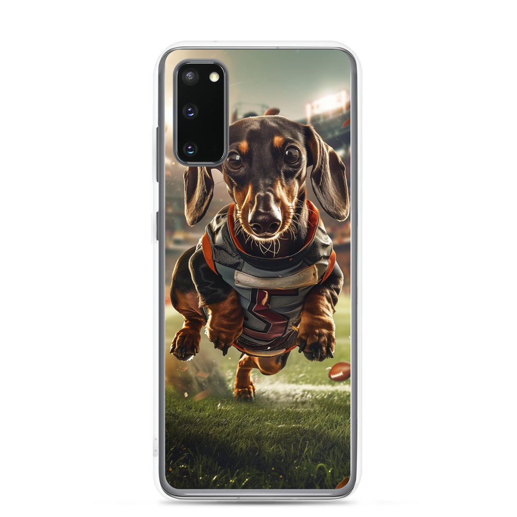 Dachshund Football-Themed Clear Case for Samsung®