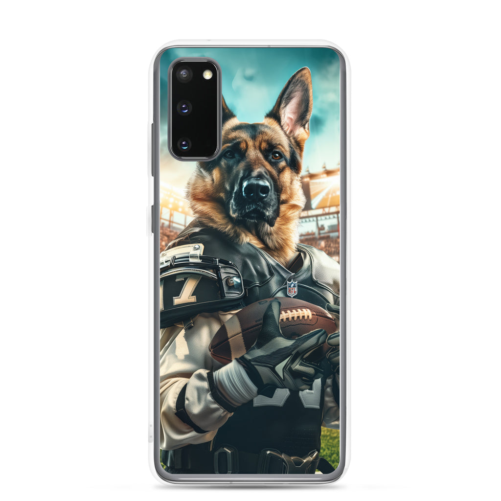 German Shepherd Football-Themed Clear Case for Samsung®