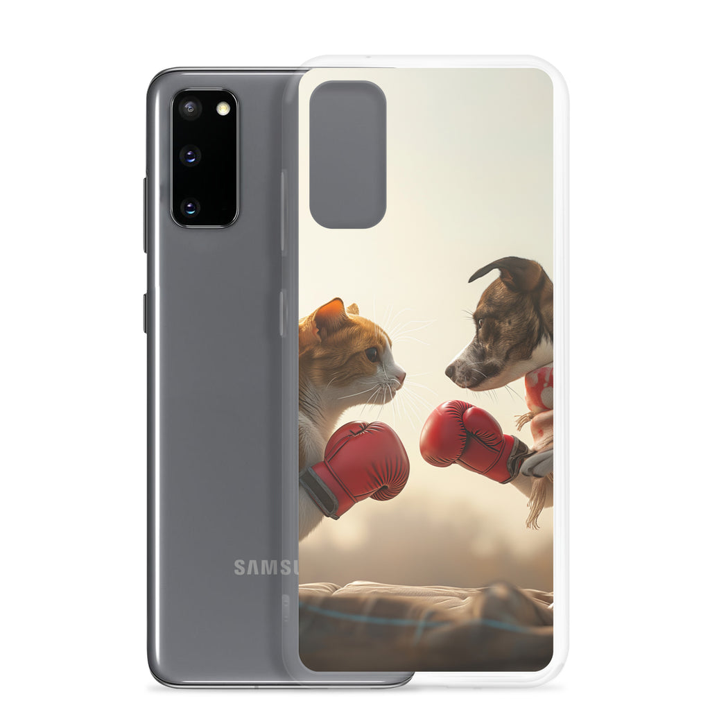 Boxing Dog n Cat D Clear Case for Samsung®