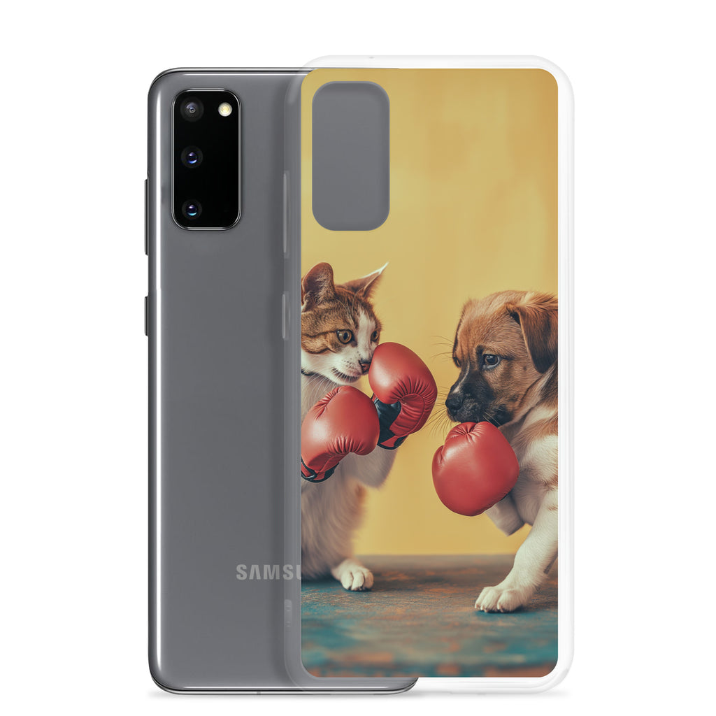 Boxing Dog n Cat E Clear Case for Samsung®