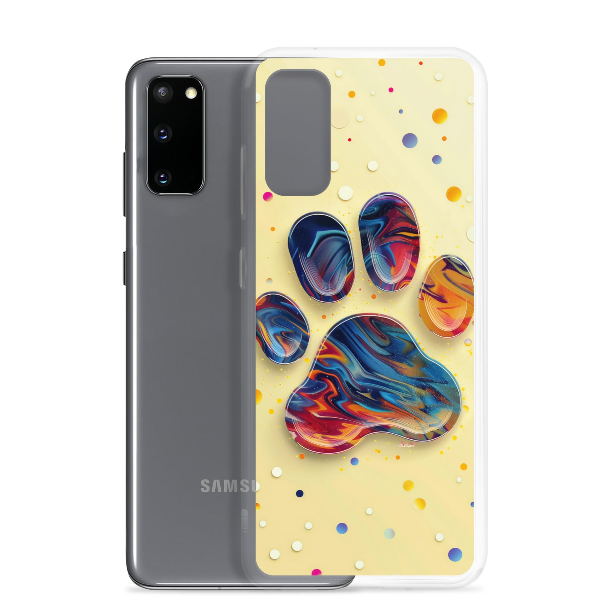 Artistic PawPrints Aurora Clear Case for Samsung®