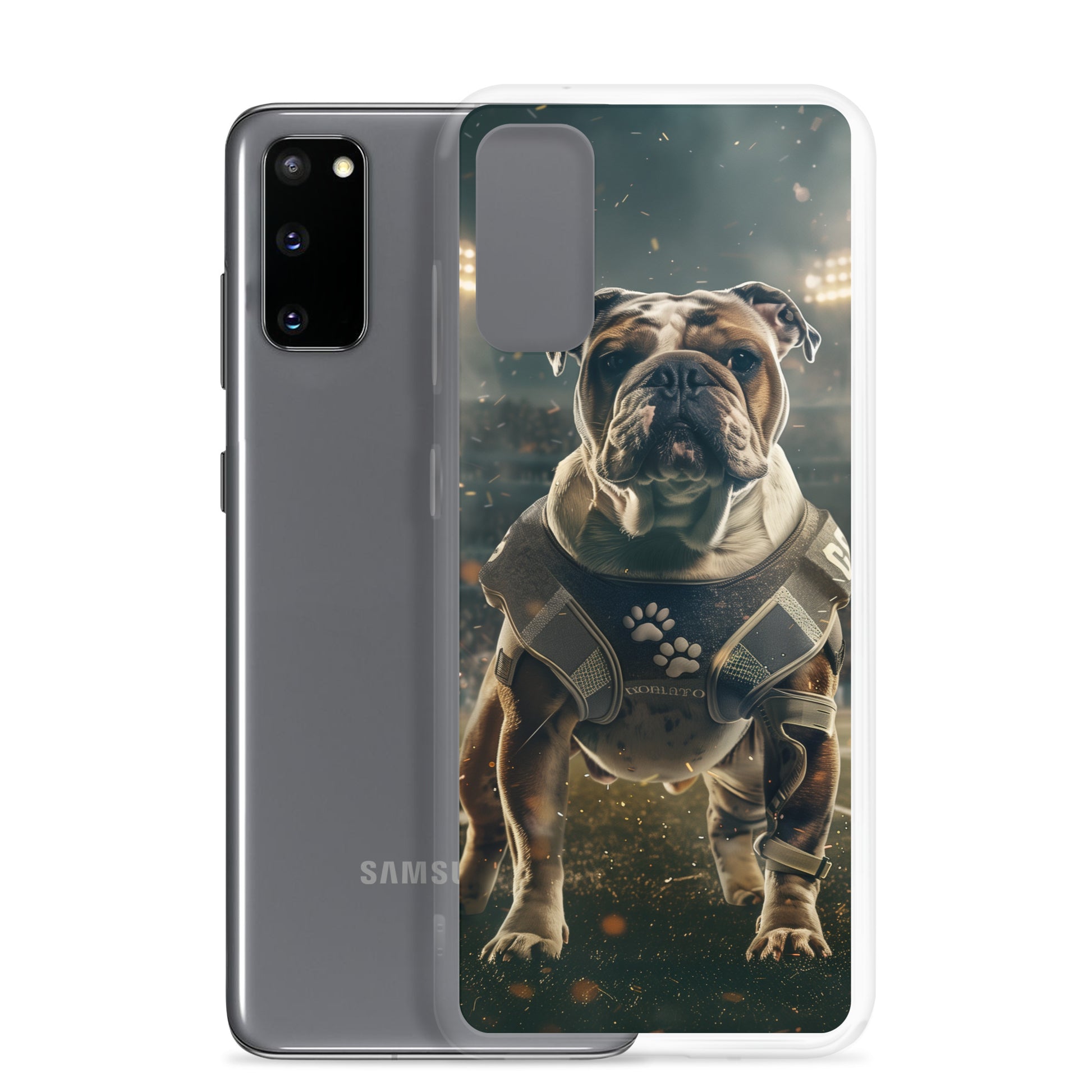Bulldog Football-Themed Clear Case for Samsung®