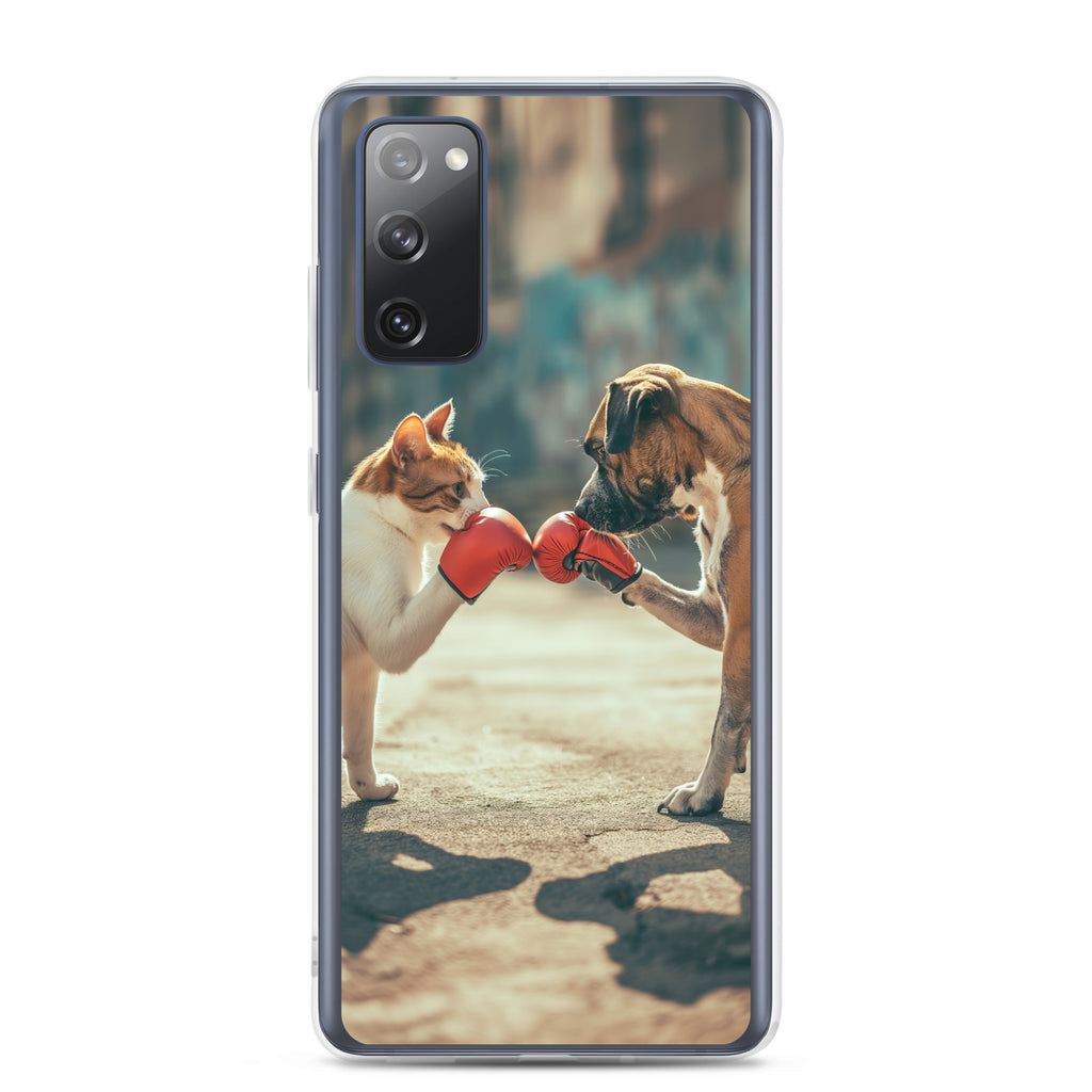 Boxing Dog n Cat F Clear Case for Samsung®