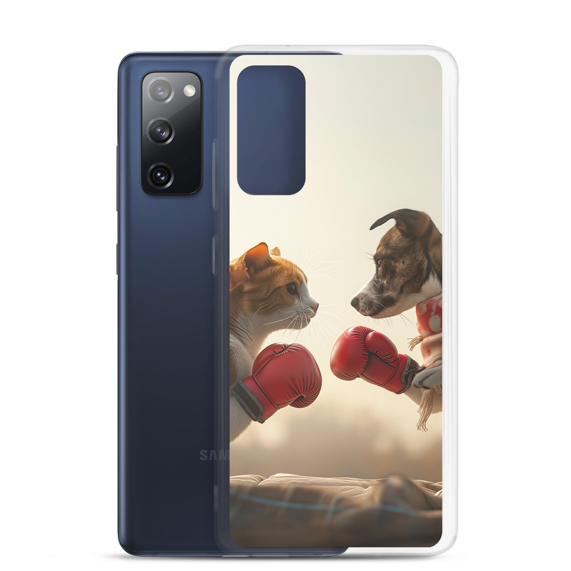 Boxing Dog n Cat D Clear Case for Samsung®