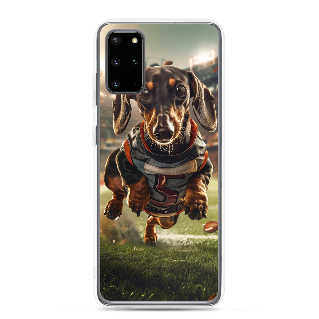 Dachshund Football-Themed Clear Case for Samsung®