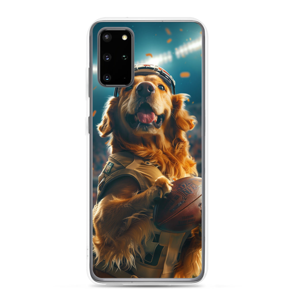 Golden Retriever Football-Themed Clear Case for Samsung®