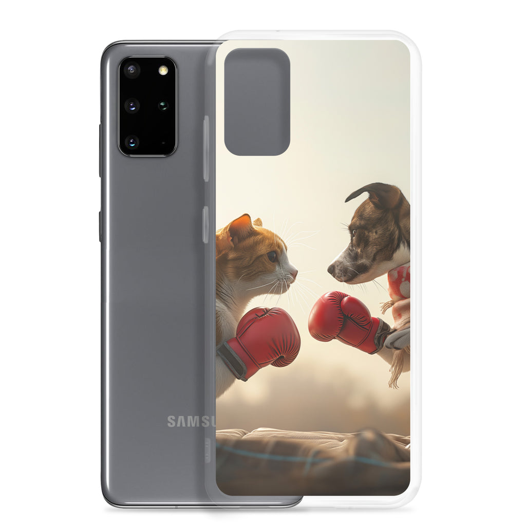 Boxing Dog n Cat D Clear Case for Samsung®