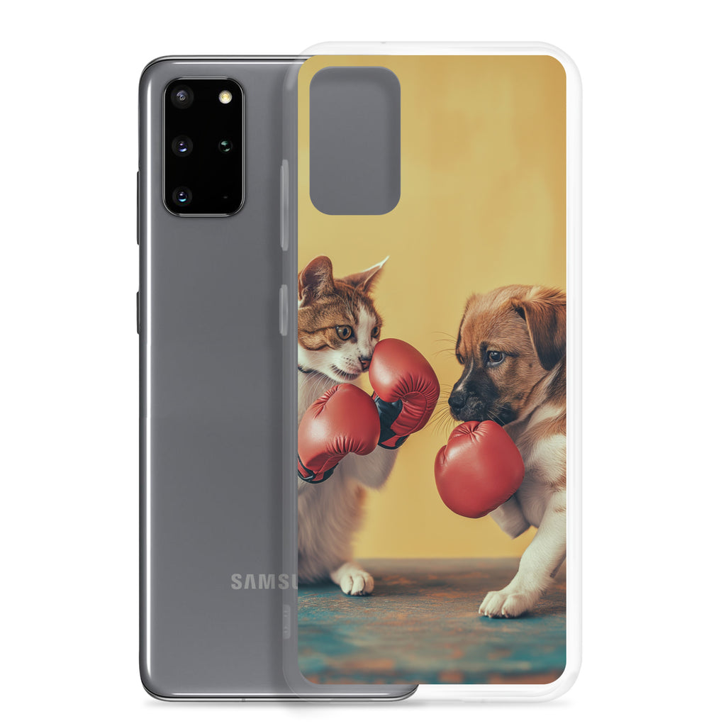 Boxing Dog n Cat E Clear Case for Samsung®