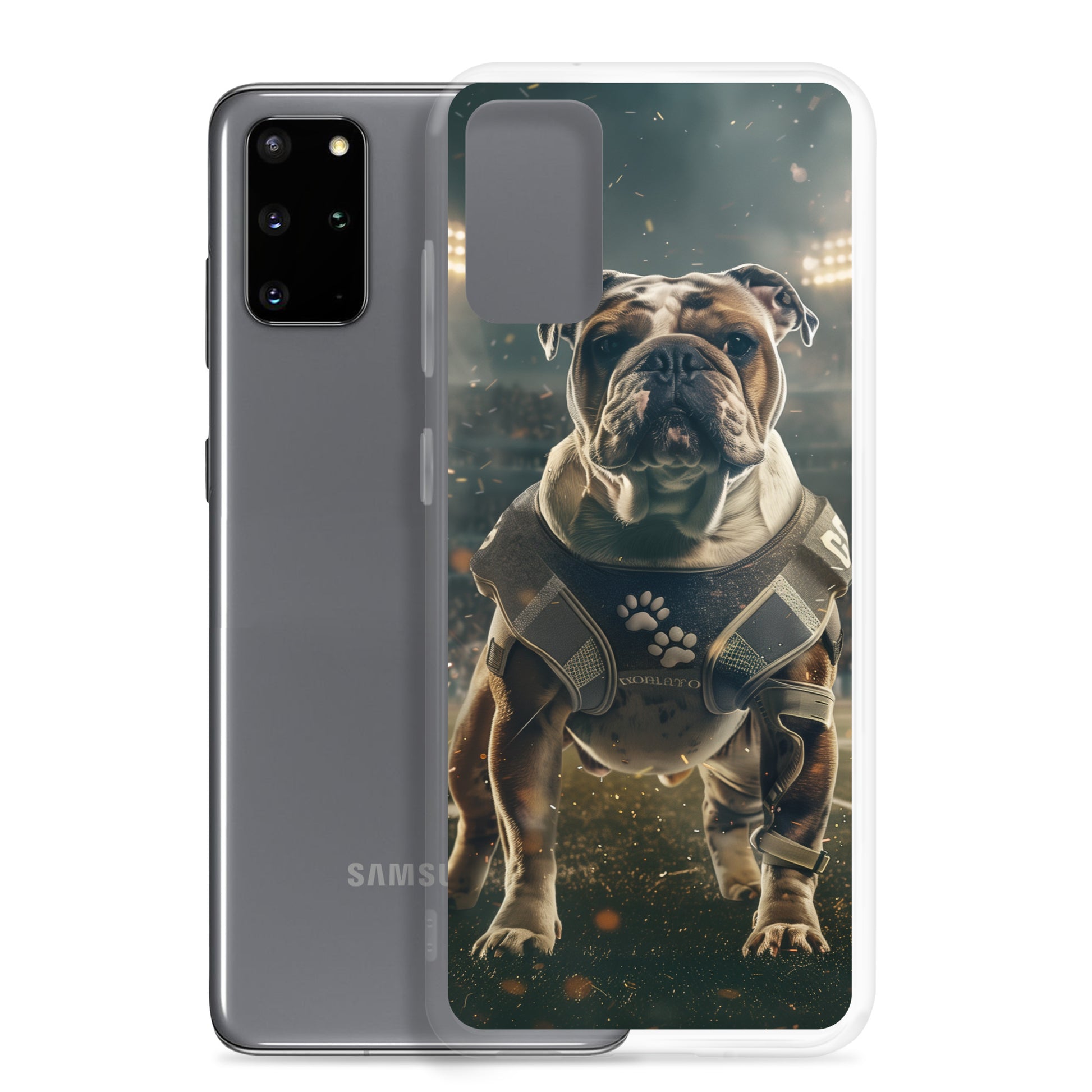 Bulldog Football-Themed Clear Case for Samsung®