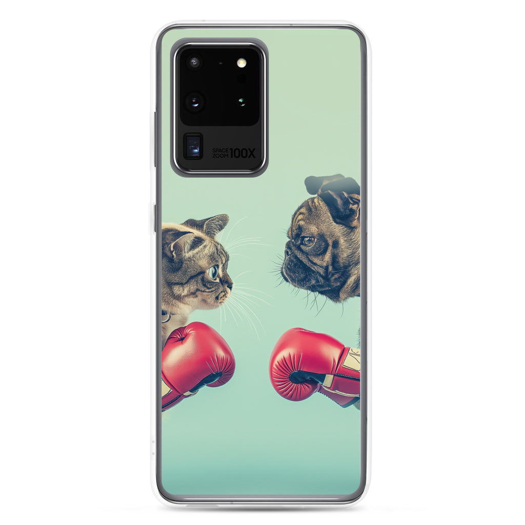 Boxing Dog n Cat B Clear Case for Samsung®