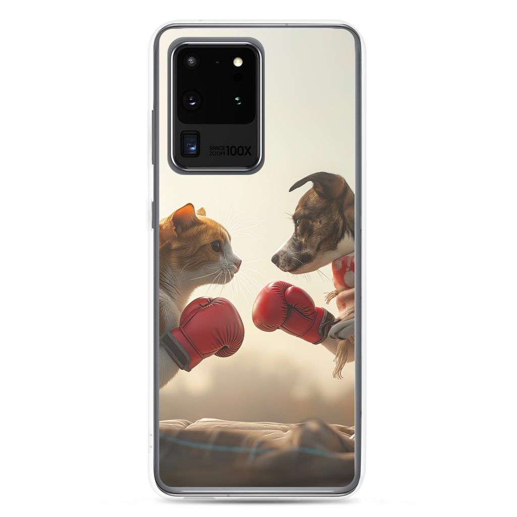 Boxing Dog n Cat D Clear Case for Samsung®