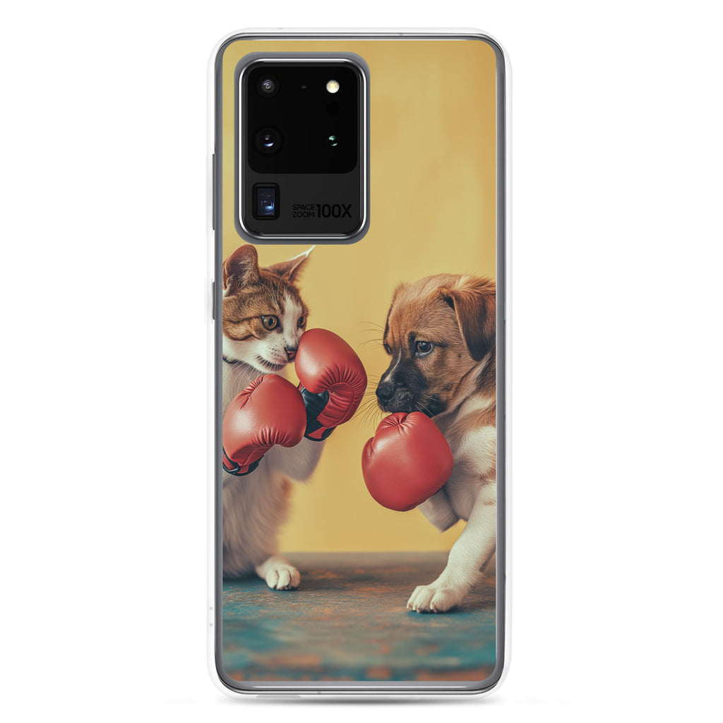 Boxing Dog n Cat E Clear Case for Samsung®