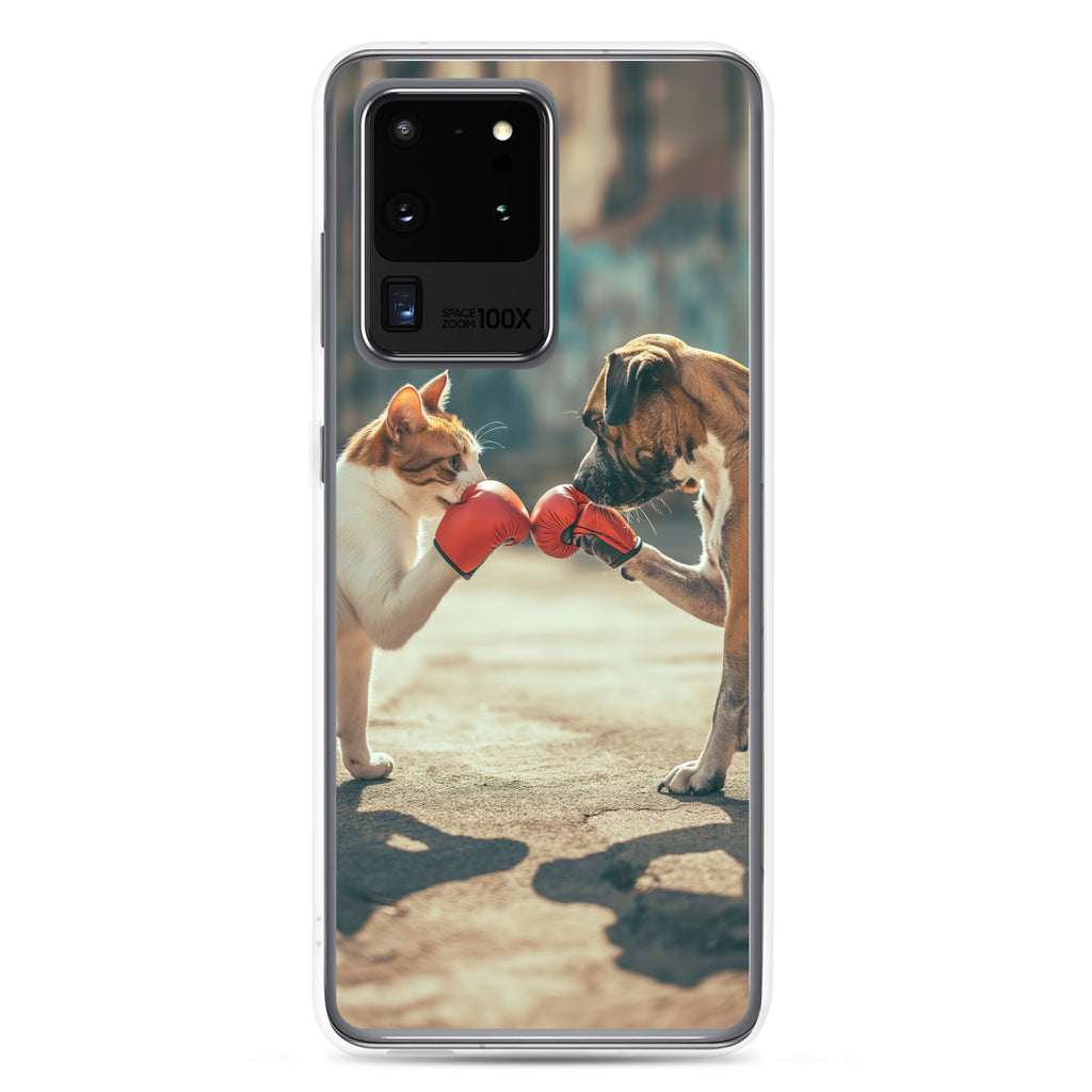 Boxing Dog n Cat F Clear Case for Samsung®