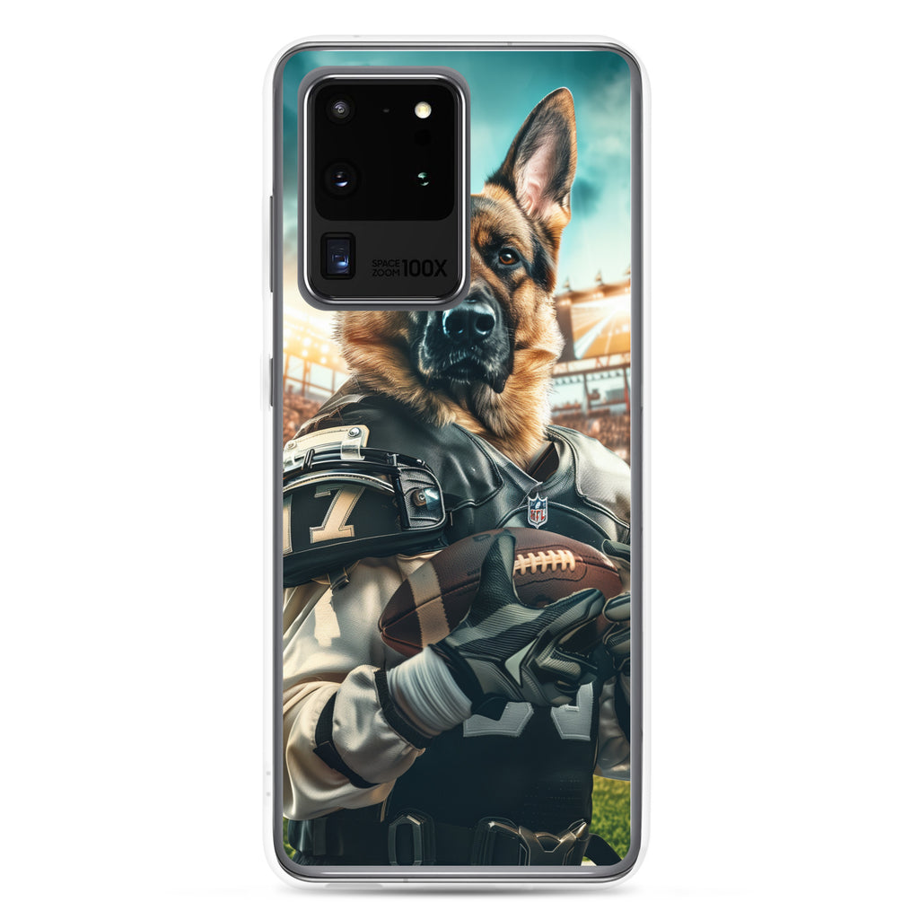 German Shepherd Football-Themed Clear Case for Samsung®