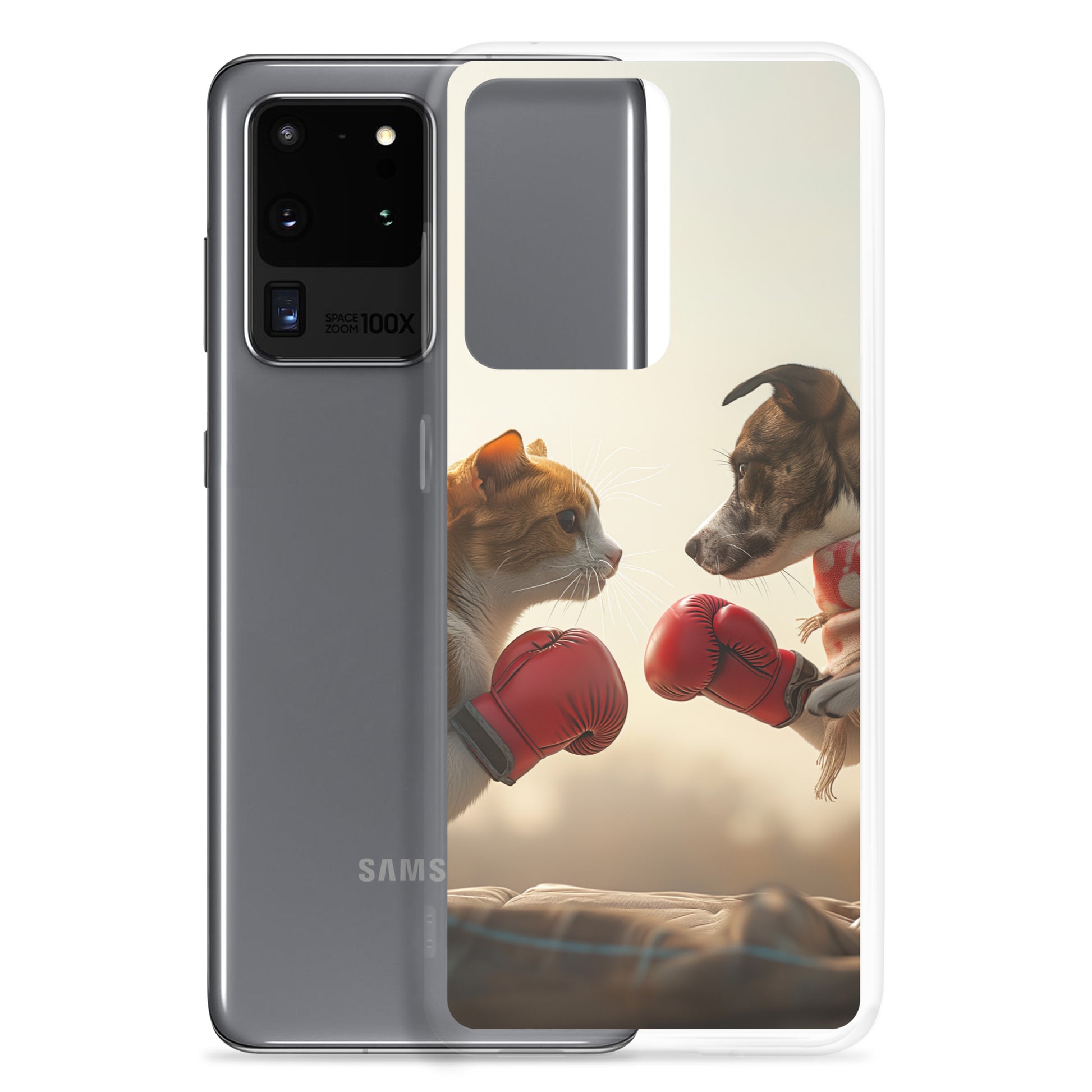 Boxing Dog n Cat D Clear Case for Samsung®