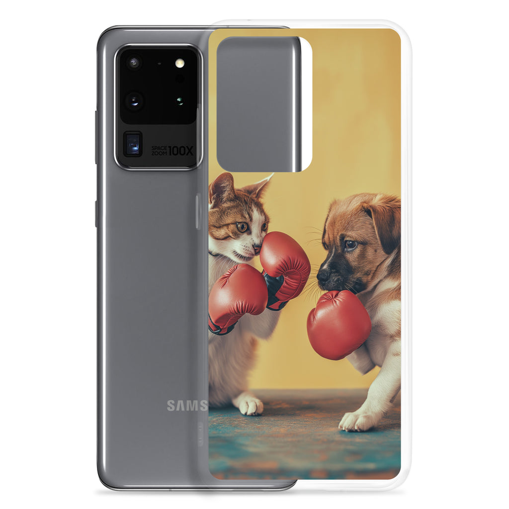Boxing Dog n Cat E Clear Case for Samsung®