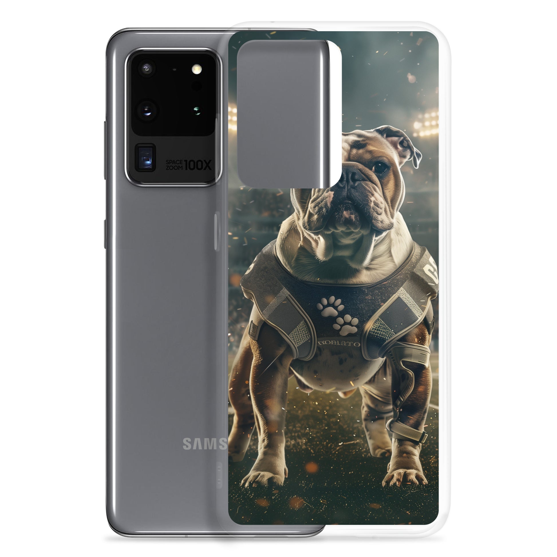 Bulldog Football-Themed Clear Case for Samsung®